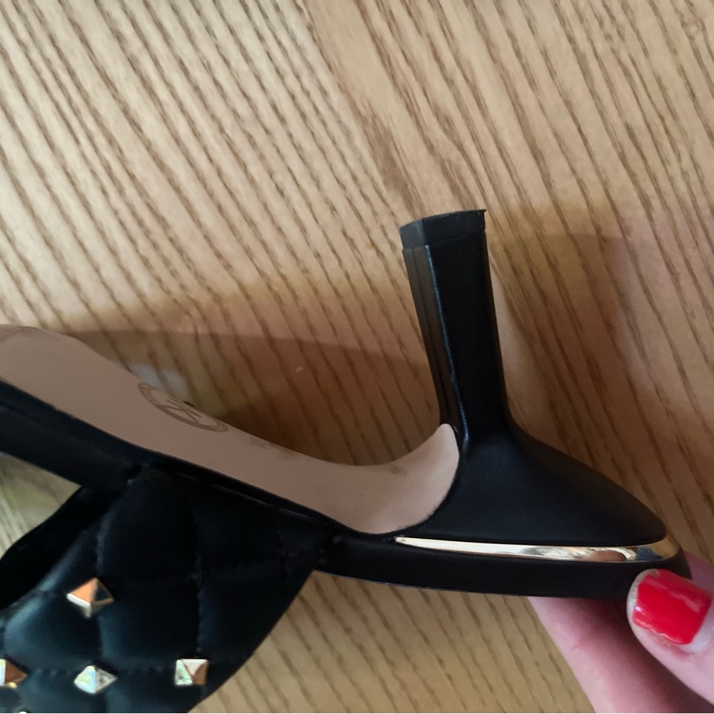 Michael Kors Black and Gold Studded Heels - Picture 9 of 9